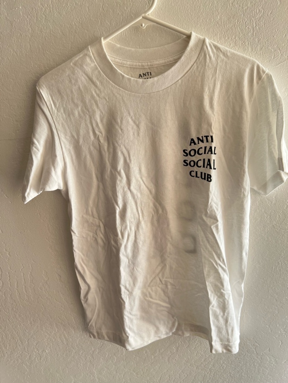 Anti Social Social Club White T-Shirt with Black Chest Logo